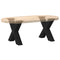 vidaXL Coffee Table Legs X-Shaped 2 pcs Black 50x(42-43) cm Steel