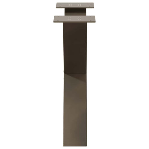 vidaXL Coffee Table Legs X-Shaped 2 pcs Natural Steel 50x(42-43) cm Steel