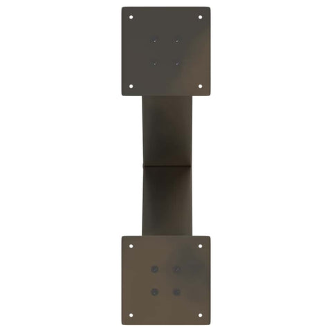 vidaXL Coffee Table Legs X-Shaped 2 pcs Natural Steel 60x(42-43) cm Steel