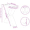 vidaXL Coffee Table Legs X-Shaped 2 pcs Natural Steel 60x(42-43) cm Steel