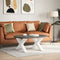 vidaXL Coffee Table Legs X-Shaped 2 pcs White 70x(42-43) cm Steel