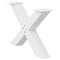 vidaXL Coffee Table Legs X-Shaped 2 pcs White 70x(42-43) cm Steel