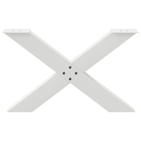 vidaXL Coffee Table Legs X-Shaped 2 pcs White 70x(42-43) cm Steel