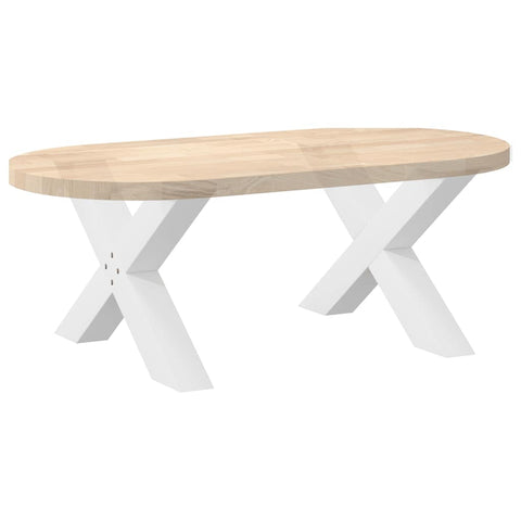 vidaXL Coffee Table Legs X-Shaped 2 pcs White 70x(42-43) cm Steel