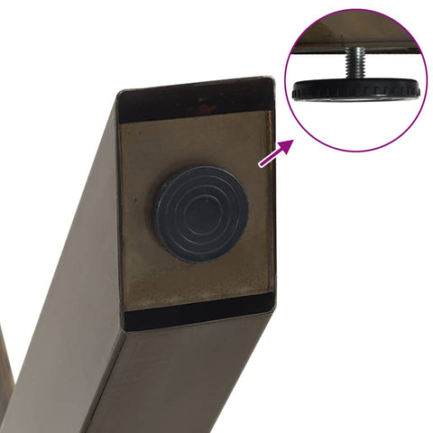 vidaXL Coffee Table Legs X-Shaped 2 pcs Natural Steel 70x(42-43) cm Steel