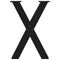 vidaXL Dining Table Legs X-Shaped 2 pcs Black 50x(72-73) cm Steel