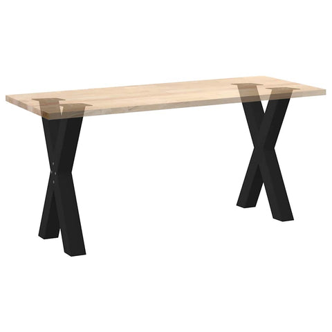 vidaXL Dining Table Legs X-Shaped 2 pcs Black 50x(72-73) cm Steel