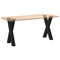 vidaXL Dining Table Legs X-Shaped 2 pcs Black 50x(72-73) cm Steel
