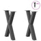 vidaXL Dining Table Legs X-Shaped 2 pcs Anthracite 50x(72-73) cm Steel