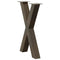 vidaXL Dining Table Legs X-Shaped 2 pcs Natural Steel 50x(72-73) cm Steel