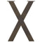 vidaXL Dining Table Legs X-Shaped 2 pcs Natural Steel 50x(72-73) cm Steel