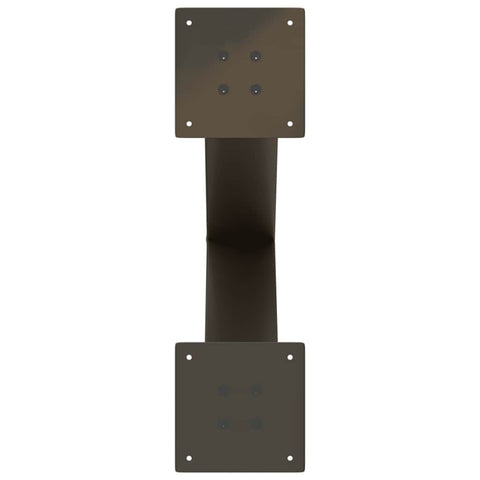 vidaXL Dining Table Legs X-Shaped 2 pcs Natural Steel 50x(72-73) cm Steel
