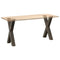 vidaXL Dining Table Legs X-Shaped 2 pcs Natural Steel 50x(72-73) cm Steel