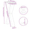 vidaXL Dining Table Legs X-Shaped 2 pcs Natural Steel 50x(72-73) cm Steel