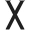 vidaXL Dining Table Legs X-Shaped 2 pcs Black 60x(72-73) cm Steel