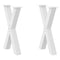vidaXL Dining Table Legs X-Shaped 2 pcs White 60x(72-73) cm Steel