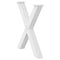 vidaXL Dining Table Legs X-Shaped 2 pcs White 70x(72-73) cm Steel