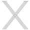 vidaXL Dining Table Legs X-Shaped 2 pcs White 70x(72-73) cm Steel