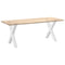 vidaXL Dining Table Legs X-Shaped 2 pcs White 70x(72-73) cm Steel