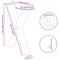 vidaXL Dining Table Legs X-Shaped 2 pcs White 70x(72-73) cm Steel
