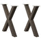 vidaXL Dining Table Legs X-Shaped 2 pcs Natural Steel 70x(72-73) cm Steel