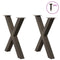 vidaXL Dining Table Legs X-Shaped 2 pcs Natural Steel 70x(72-73) cm Steel