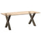 vidaXL Dining Table Legs X-Shaped 2 pcs Natural Steel 70x(72-73) cm Steel