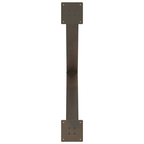 vidaXL Dining Table Legs X-Shaped 2 pcs Natural Steel 90x(72-73) cm Steel