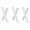 vidaXL Dining Table Legs X-Shaped 3 pcs White 70x(72-73) cm Steel