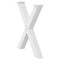 vidaXL Dining Table Legs X-Shaped 3 pcs White 70x(72-73) cm Steel