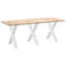 vidaXL Dining Table Legs X-Shaped 3 pcs White 70x(72-73) cm Steel