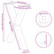 vidaXL Dining Table Legs X-Shaped 3 pcs Anthracite 70x(72-73) cm Steel