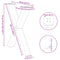 vidaXL Dining Table Legs X-Shaped 3 pcs Natural Steel 70x(72-73) cm Steel