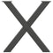 vidaXL Dining Table Legs X-Shaped 3 pcs Anthracite 80x(72-73) cm Steel