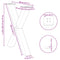 vidaXL Dining Table Legs X-Shaped 3 pcs Anthracite 80x(72-73) cm Steel