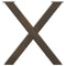 vidaXL Dining Table Legs X-Shaped 3 pcs Natural Steel 80x(72-73) cm Steel