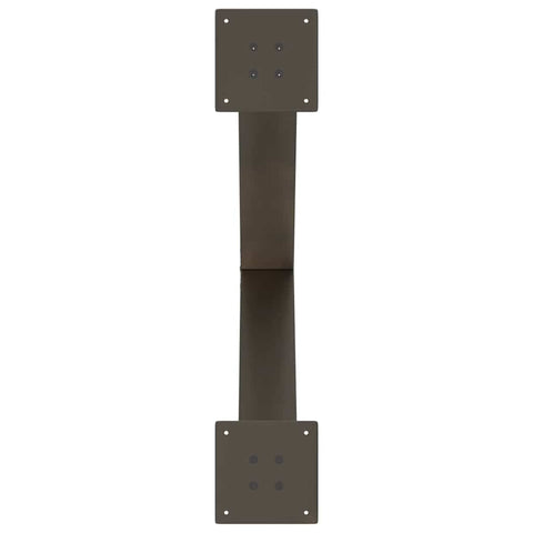 vidaXL Dining Table Legs X-Shaped 3 pcs Natural Steel 80x(72-73) cm Steel