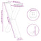 vidaXL Dining Table Legs X-Shaped 3 pcs Natural Steel 80x(72-73) cm Steel