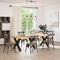 vidaXL Dining Table Legs X-Shaped 3 pcs Black 90x(72-73) cm Steel