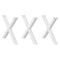vidaXL Dining Table Legs X-Shaped 3 pcs White 90x(72-73) cm Steel