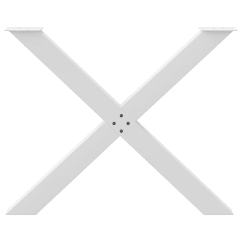 vidaXL Dining Table Legs X-Shaped 3 pcs White 90x(72-73) cm Steel
