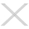 vidaXL Dining Table Legs X-Shaped 3 pcs White 90x(72-73) cm Steel