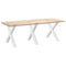 vidaXL Dining Table Legs X-Shaped 3 pcs White 90x(72-73) cm Steel