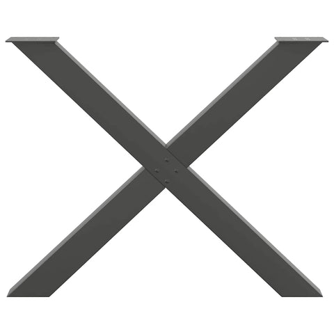 vidaXL Dining Table Legs X-Shaped 3 pcs Anthracite 90x(72-73) cm Steel