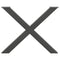 vidaXL Dining Table Legs X-Shaped 3 pcs Anthracite 90x(72-73) cm Steel
