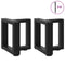 vidaXL Coffee Table Legs T-Shaped 2 pcs Black 30x25x(30-31) cm Steel