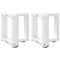 vidaXL Coffee Table Legs T-Shaped 2 pcs White 30x25x(30-31) cm Steel