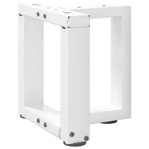 vidaXL Coffee Table Legs T-Shaped 2 pcs White 30x25x(30-31) cm Steel