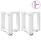 vidaXL Coffee Table Legs T-Shaped 2 pcs White 30x25x(30-31) cm Steel