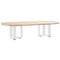 vidaXL Coffee Table Legs T-Shaped 2 pcs White 30x25x(30-31) cm Steel